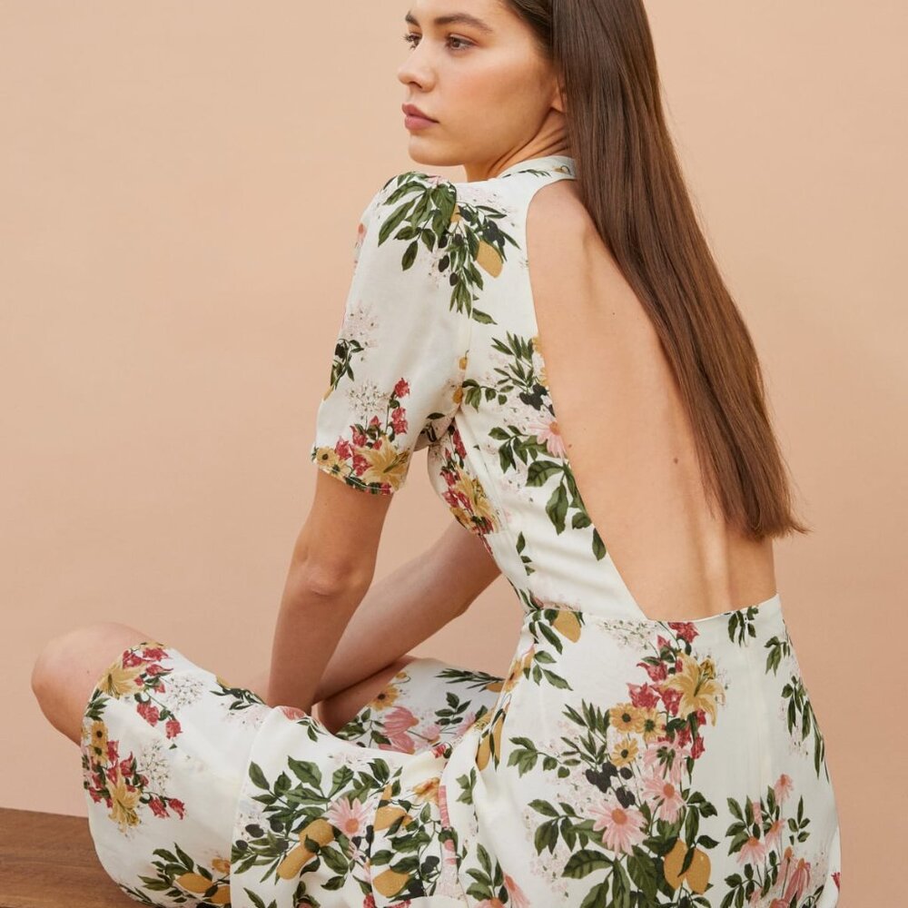 Reformation Dusk Dress in Milo Pattern – Size 0